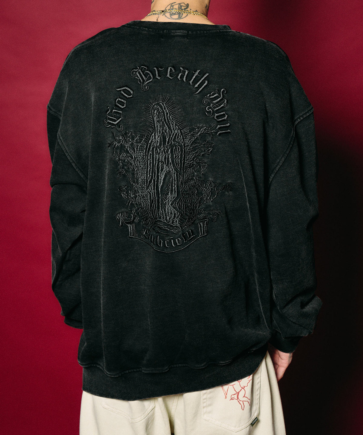 Washed skull maria sweatshirt
