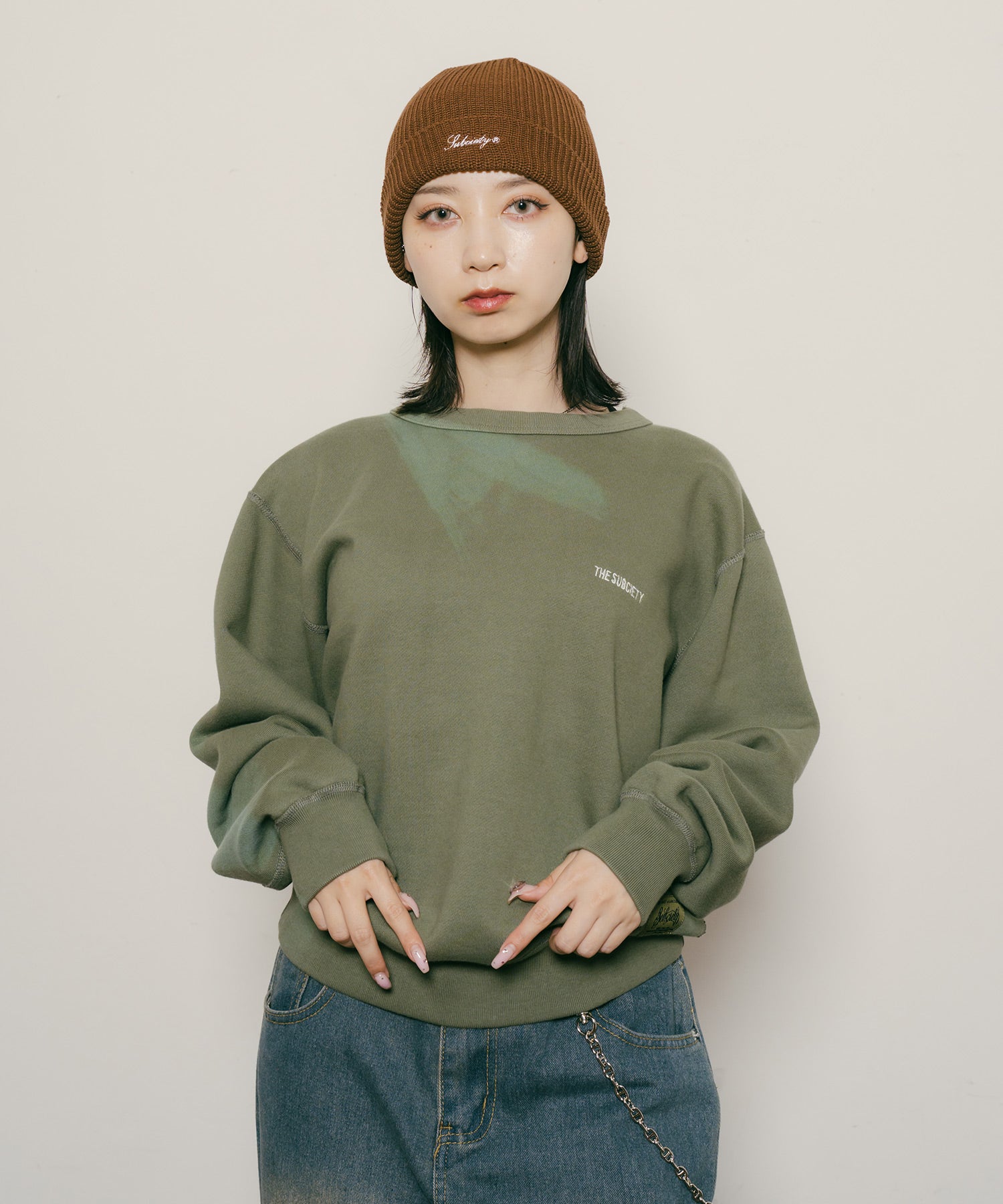 Super faded sweatshirt【WOMEN】