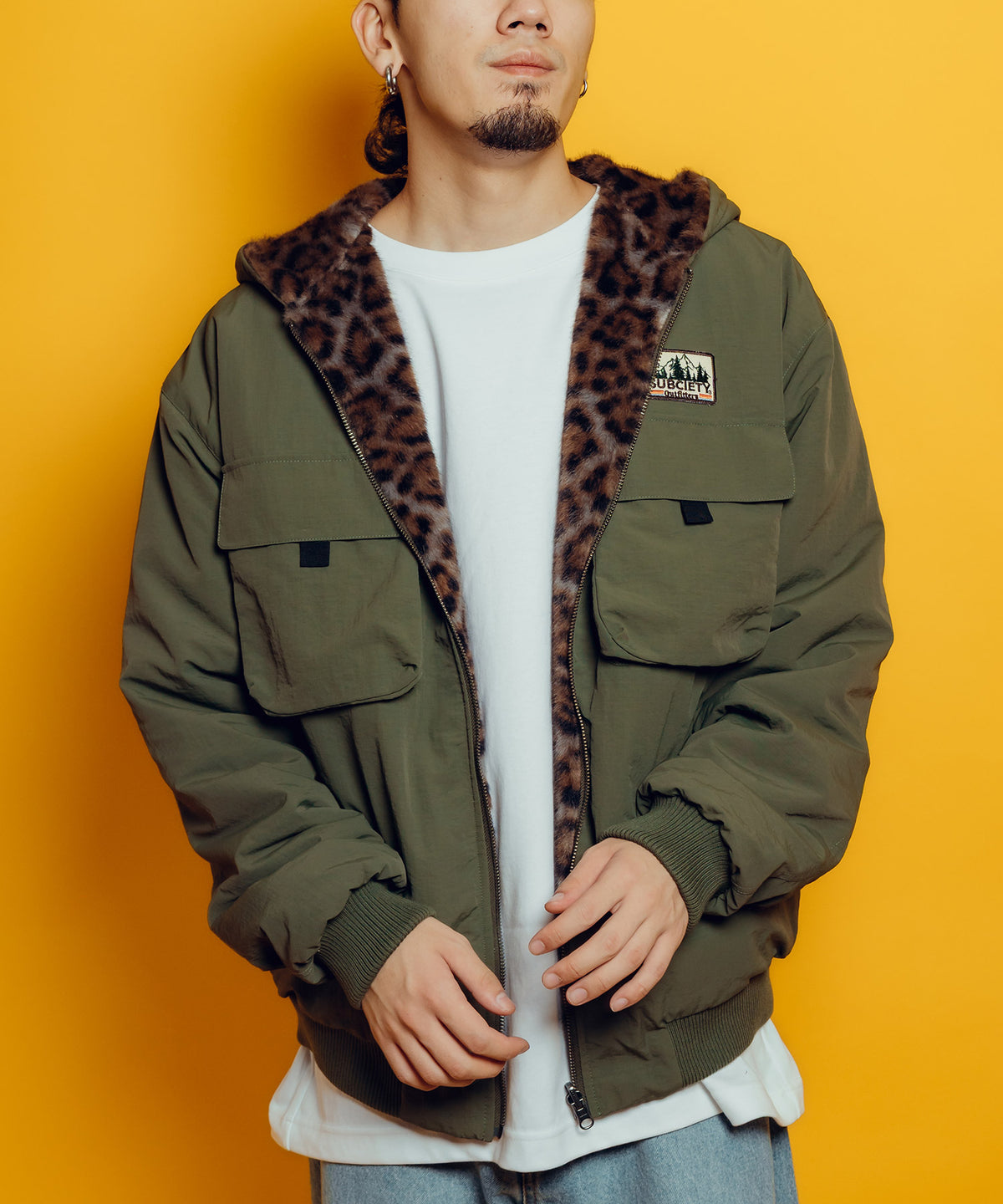 Reversible Nylon Faux Fur Blouson-thumbmail-13