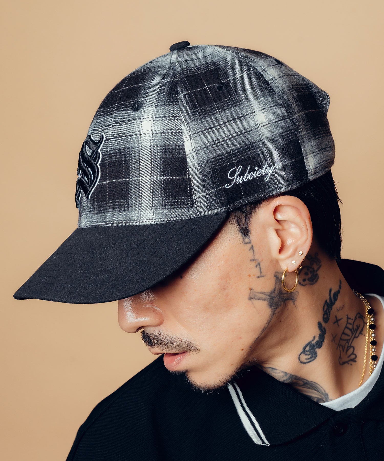 Ombre check cap