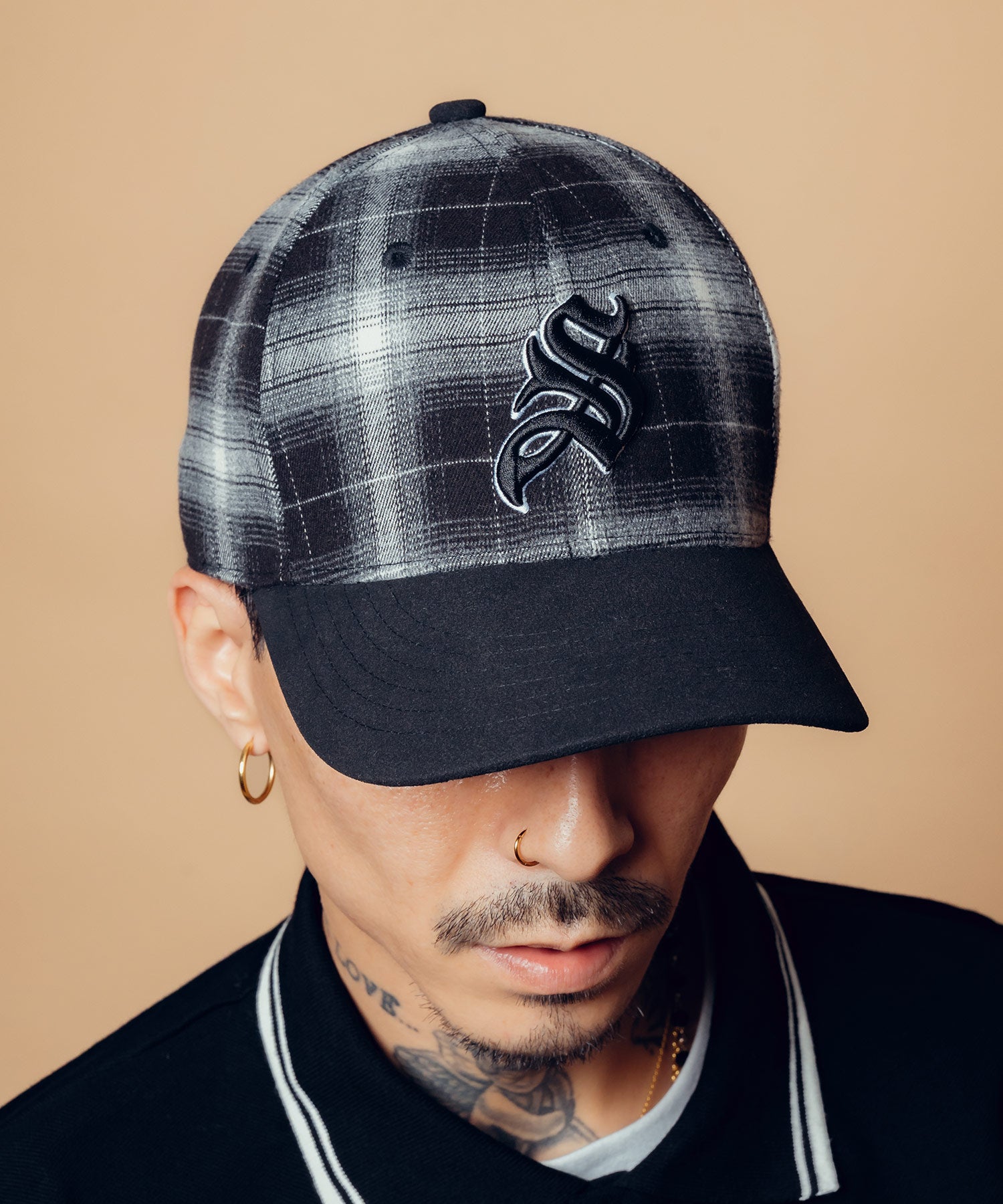 Ombre check cap-thumbmail-5