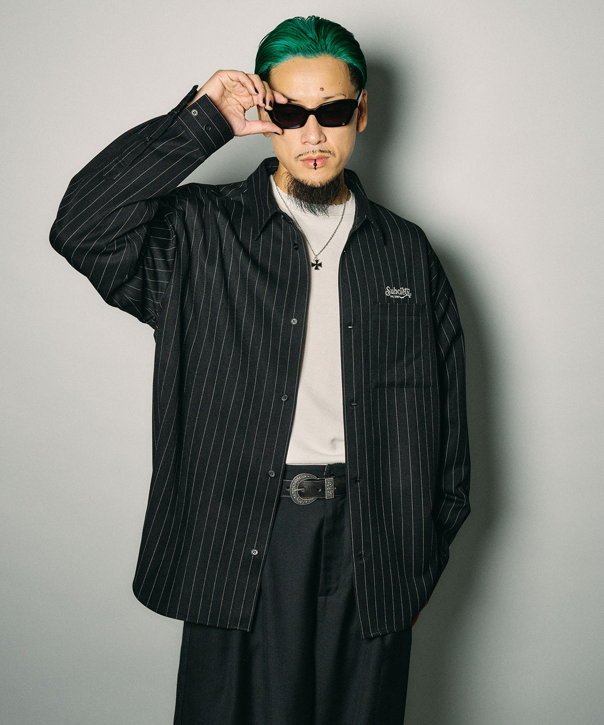 Pinstripe wool-like shirt-thumbmail-9