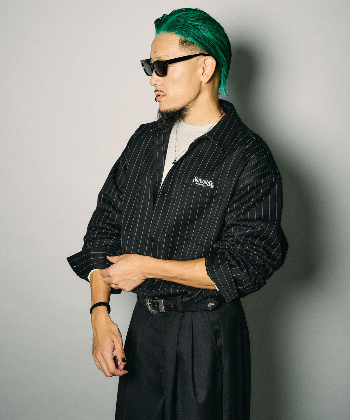 Pinstripe wool-like shirt-thumbmail-8