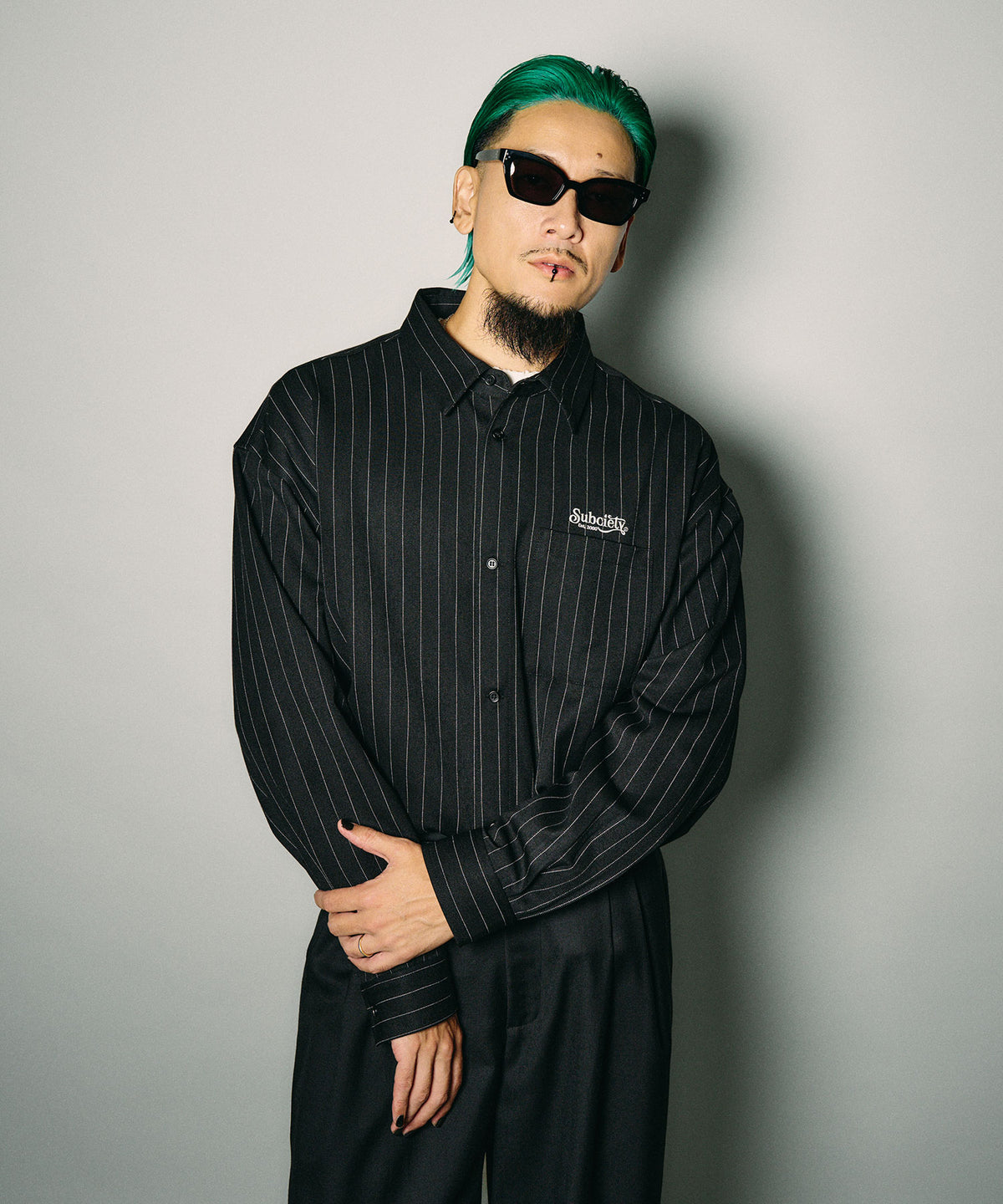 Pinstripe wool-like shirt-thumbmail-6