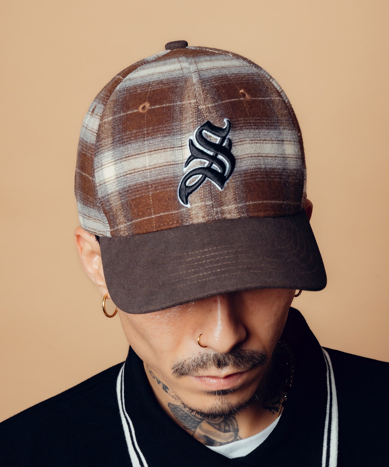 Ombre check cap-thumbmail-8