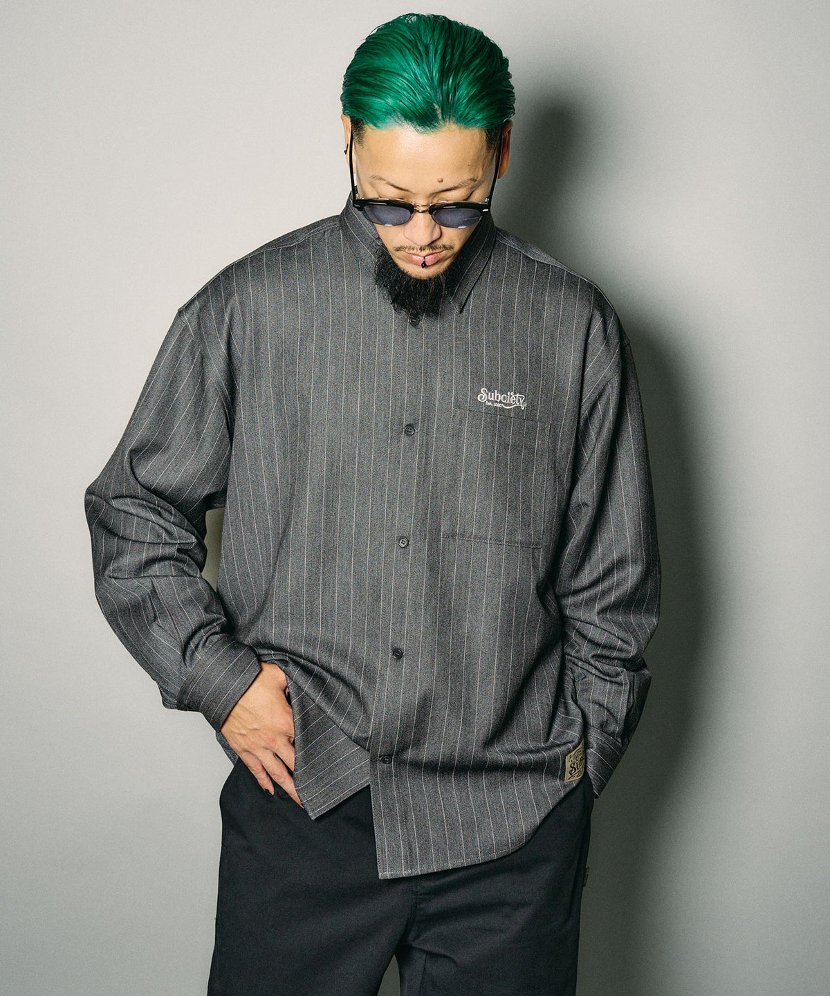 Pinstripe wool-like shirt-thumbmail-12