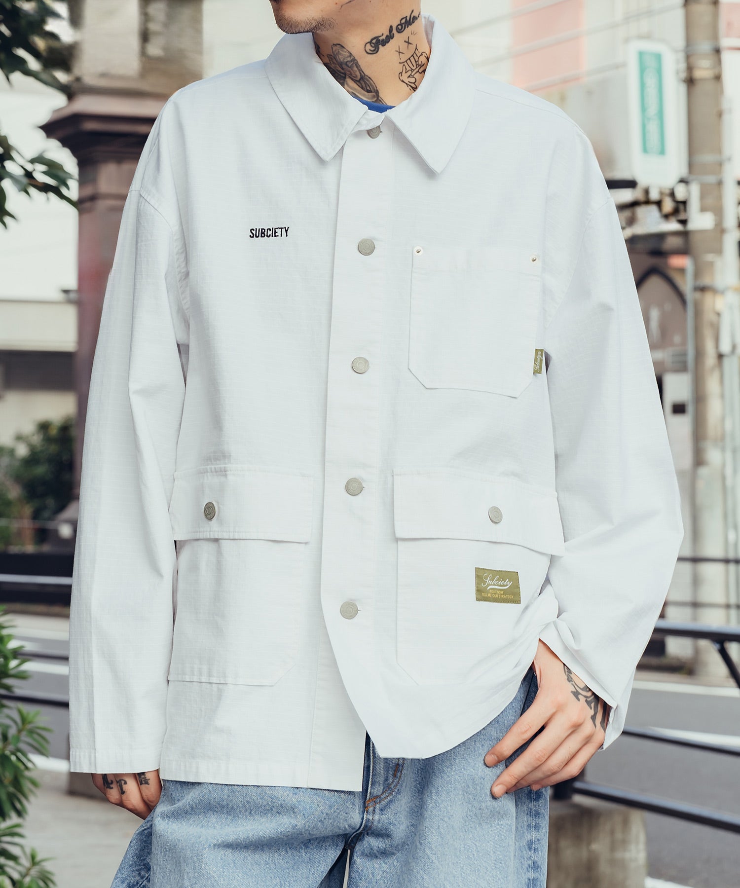 Utility shirt jacket