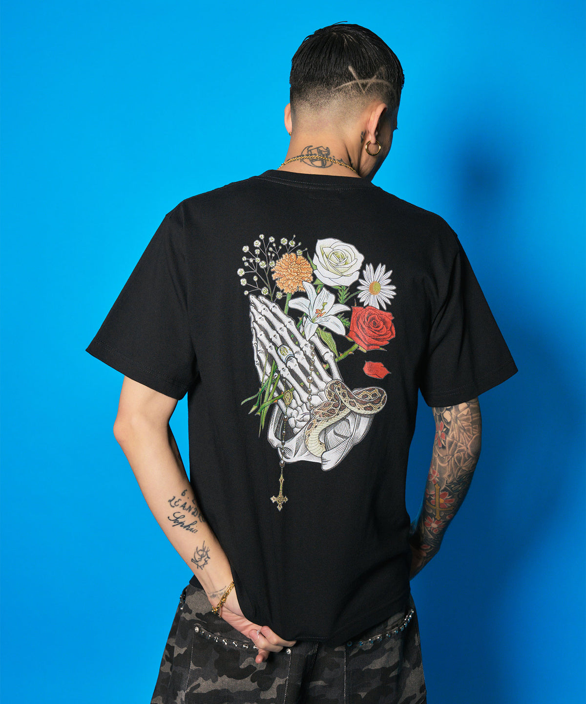 Flower praying hands tee-thumbmail-11