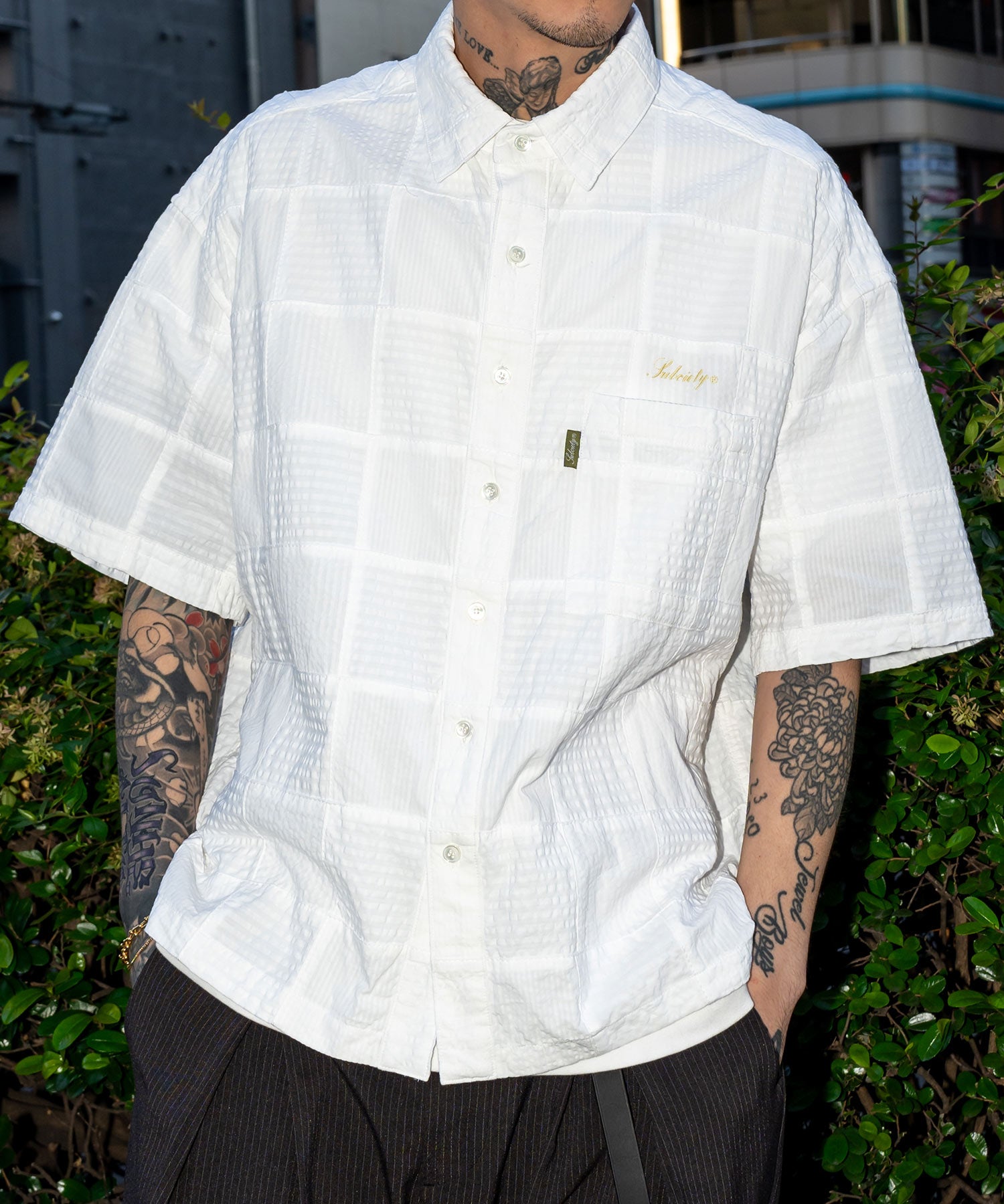 Patch work shirt