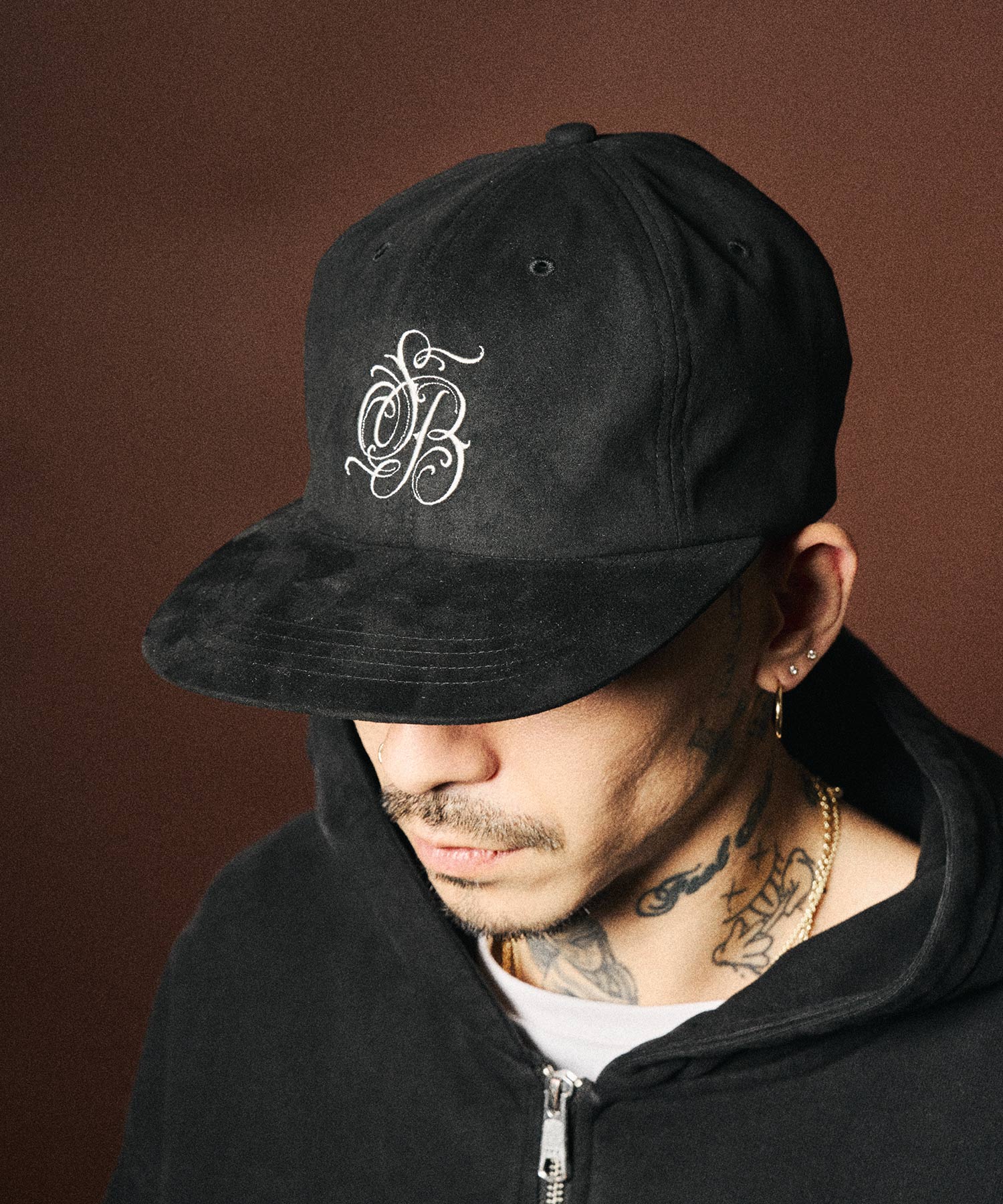 Suede baseball cap