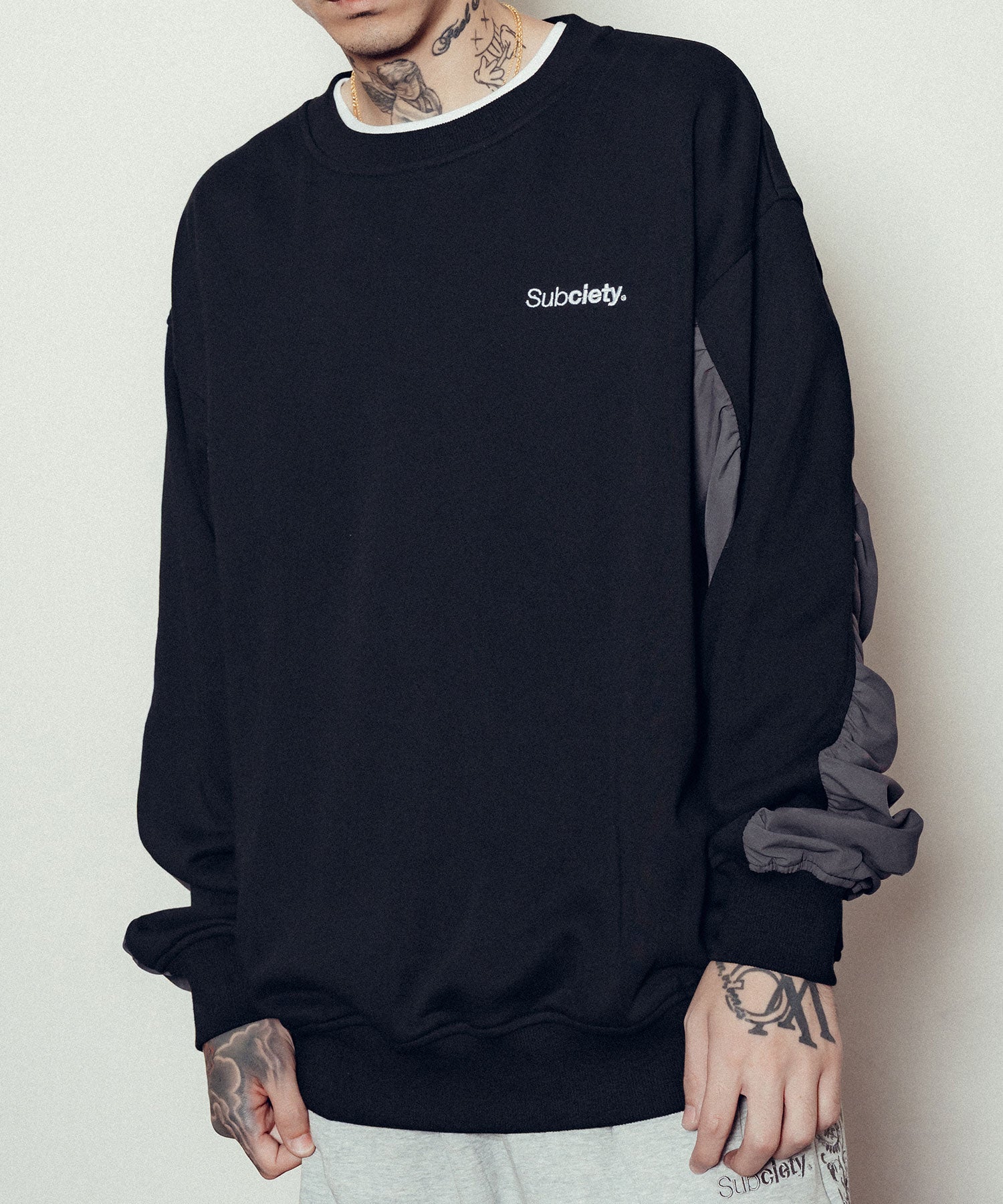 Nylon switched sweatshirt-thumbmail-2