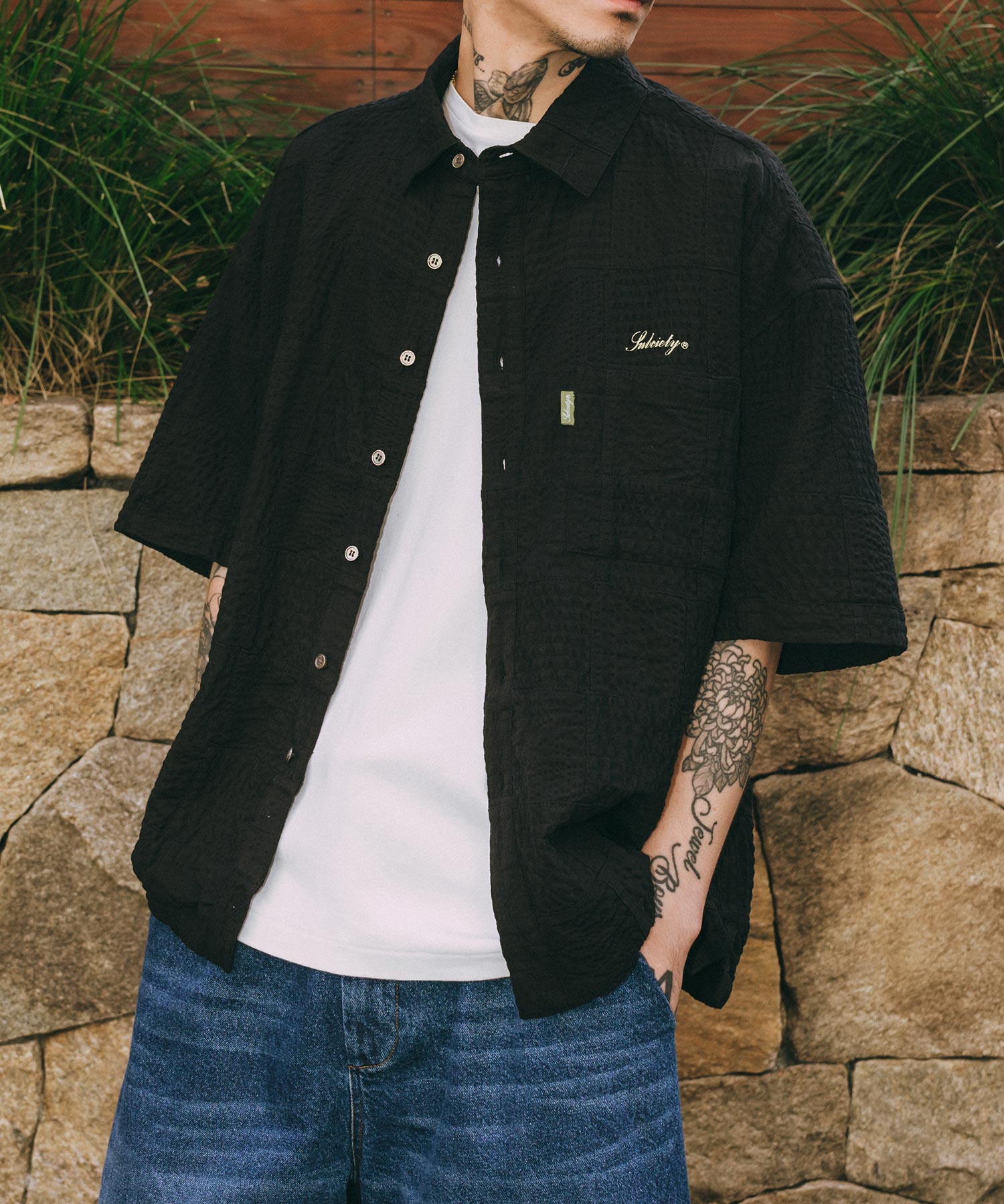 Patch work shirt