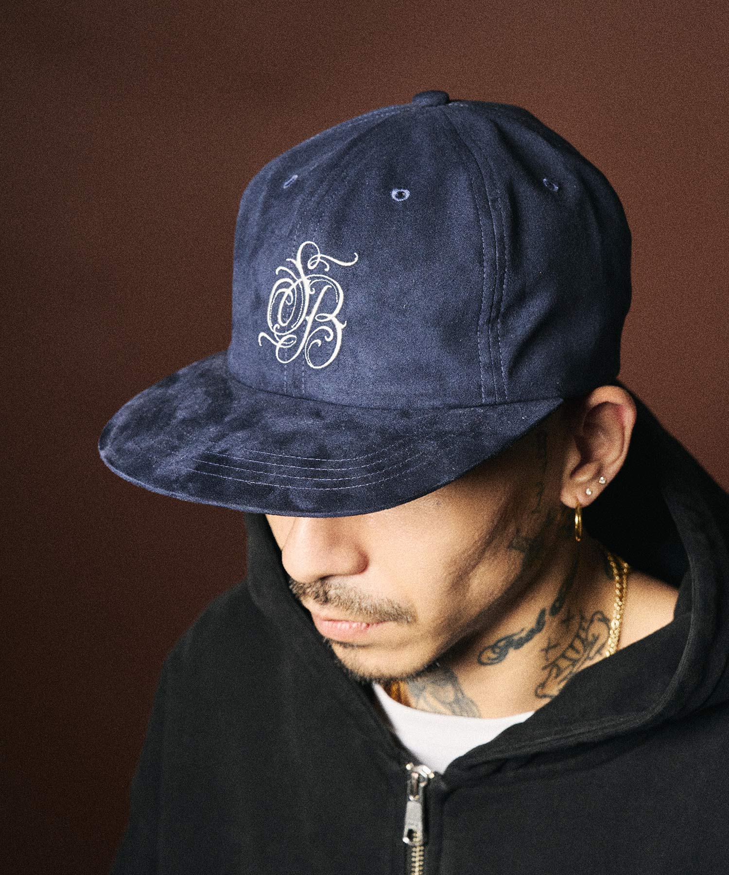 Suede baseball cap