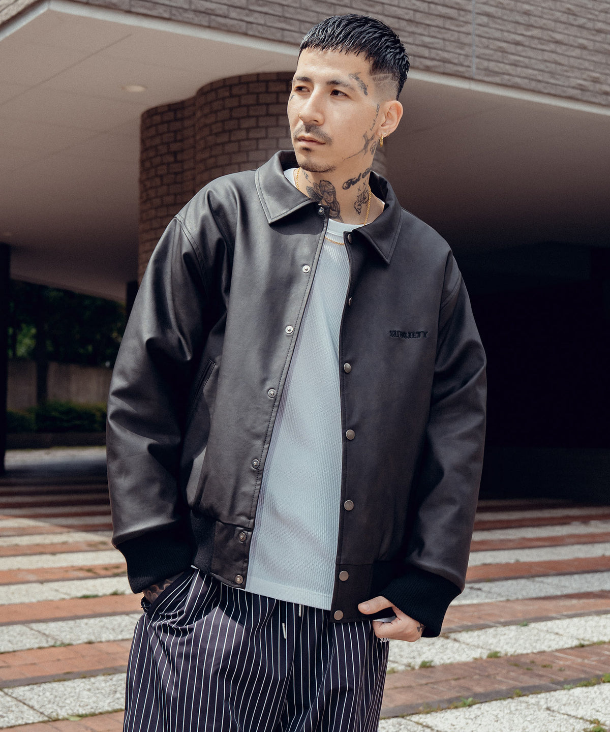 Faux Leather Varsity Jacket-thumbmail-11