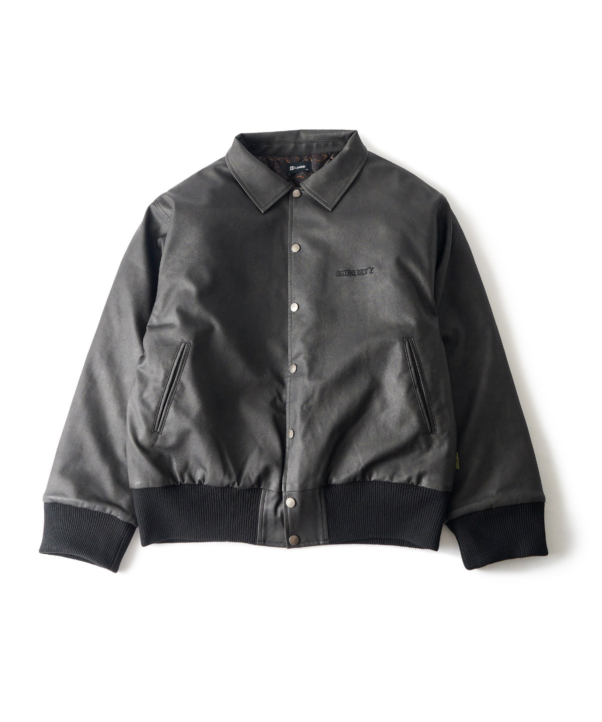 Faux Leather Varsity Jacket-thumbmail-3