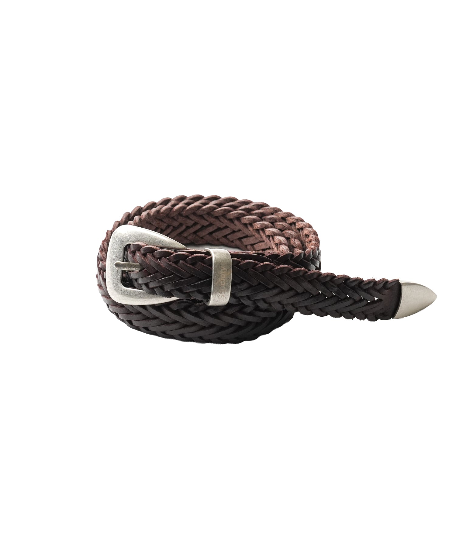 Leather mesh belt