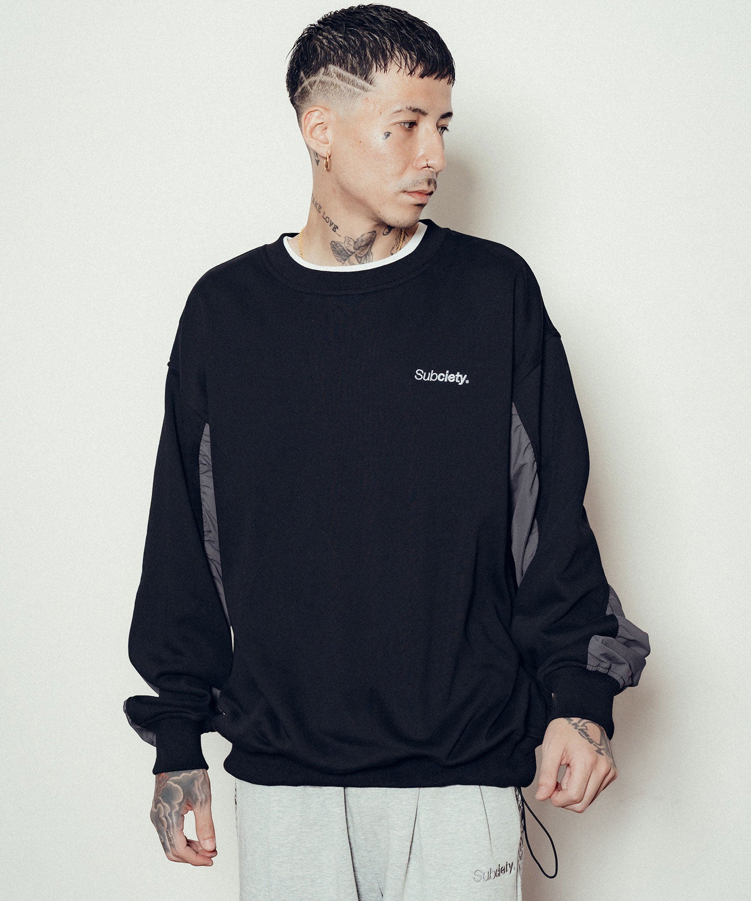 Nylon switched sweatshirt-thumbmail-5