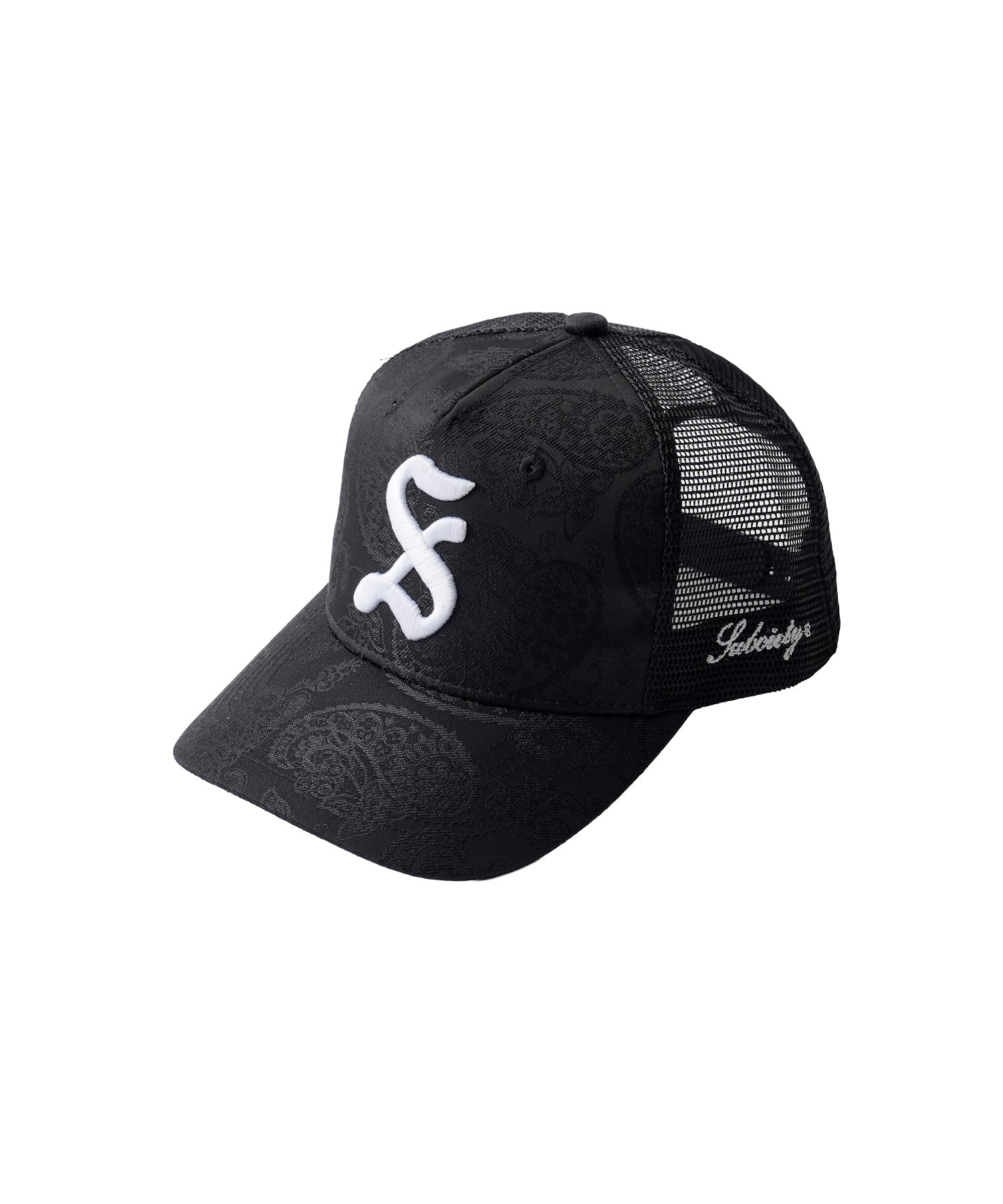 Jacquard paisley mesh cap-thumbmail-3