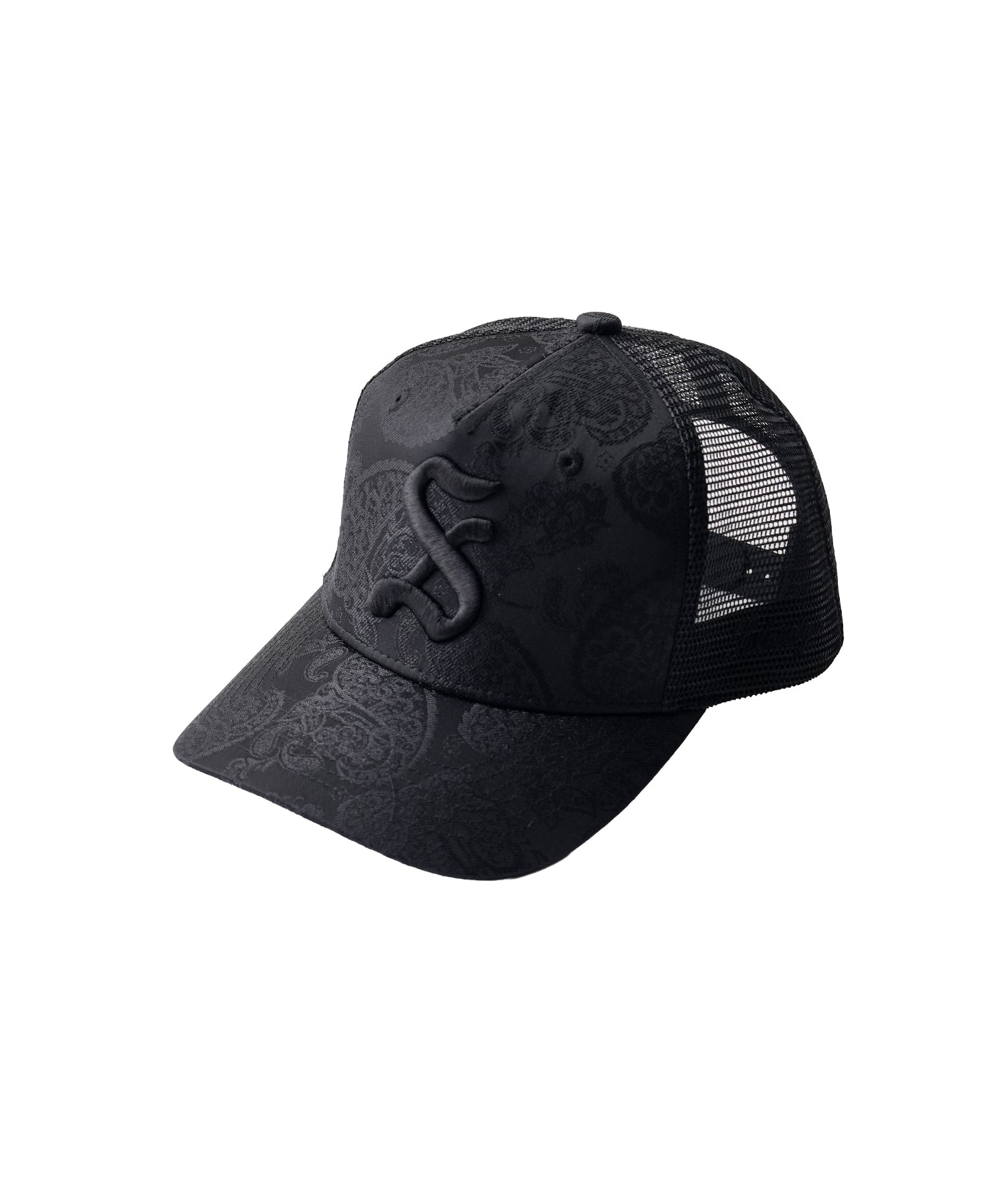 Jacquard paisley mesh cap-thumbmail-4