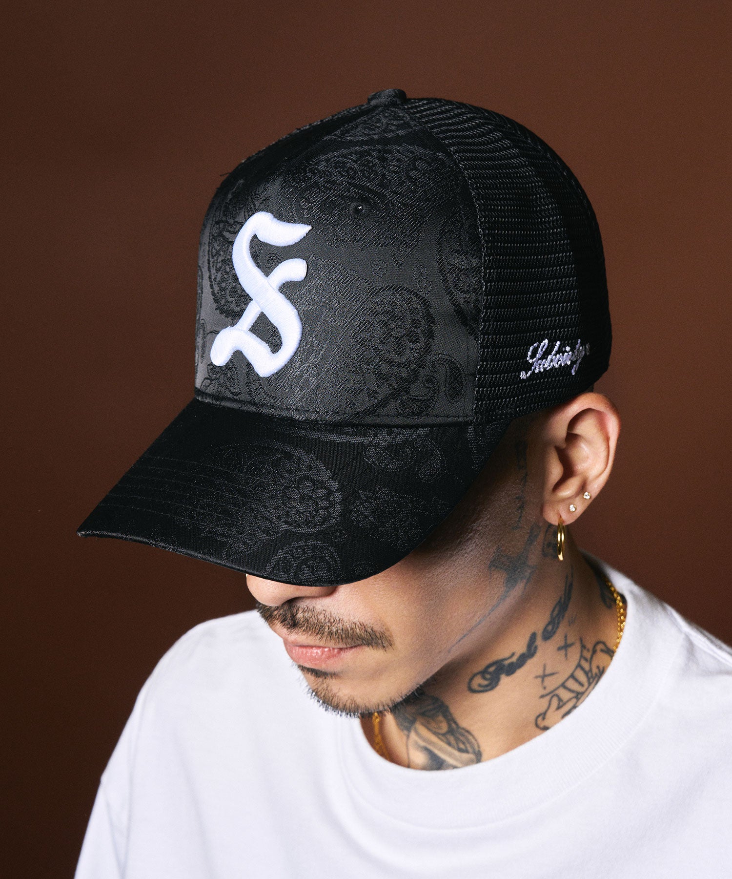 Jacquard paisley mesh cap-thumbmail-9
